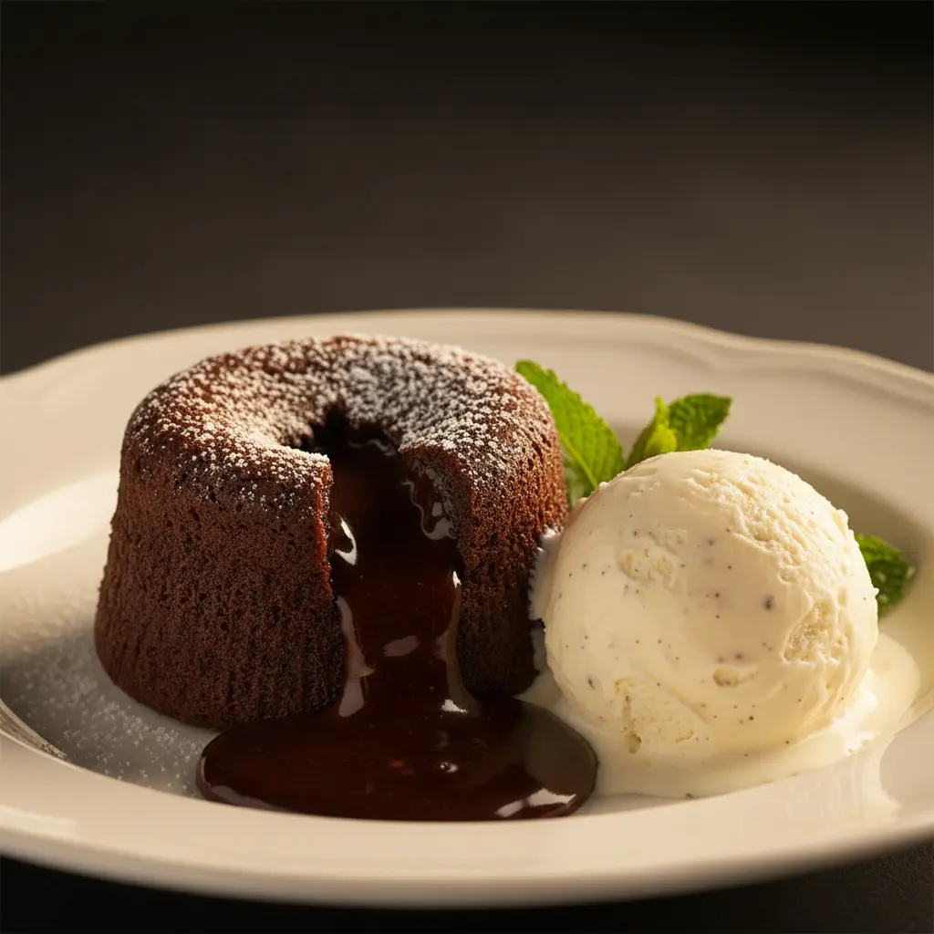 Dessert – professionelles Speisekarten-Foto durch KI