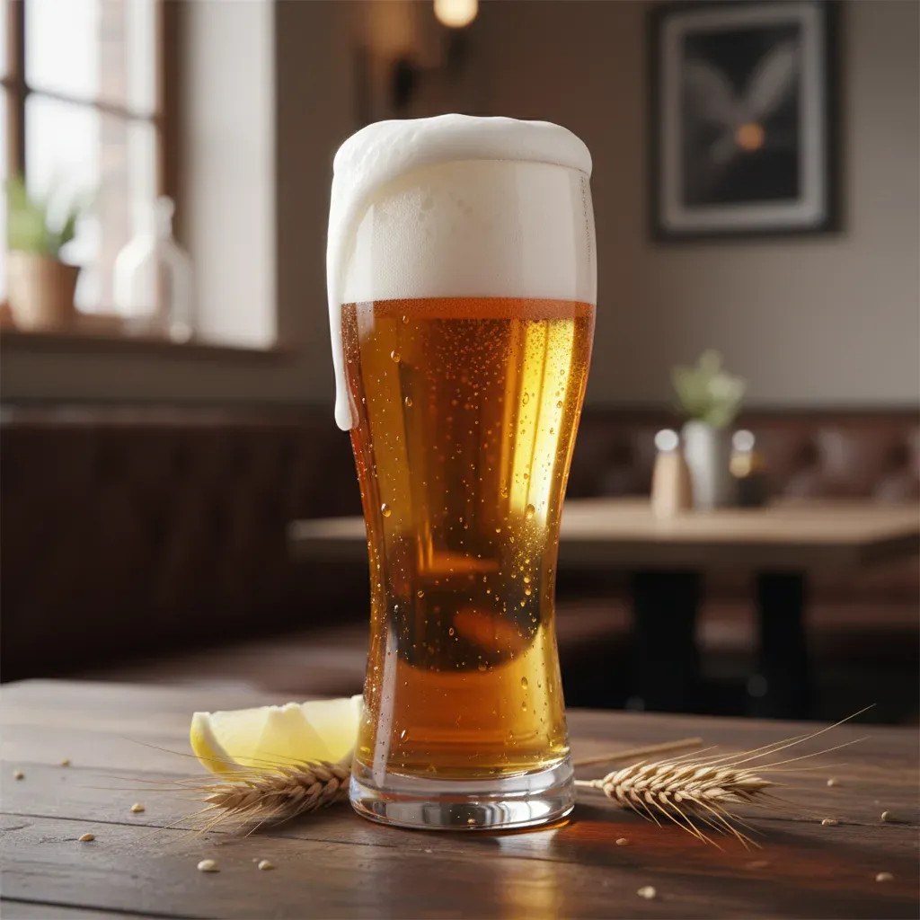 Professionelles Foto: frisch gezapftes Bier